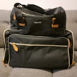 Black and Tan Cosmetic Bag